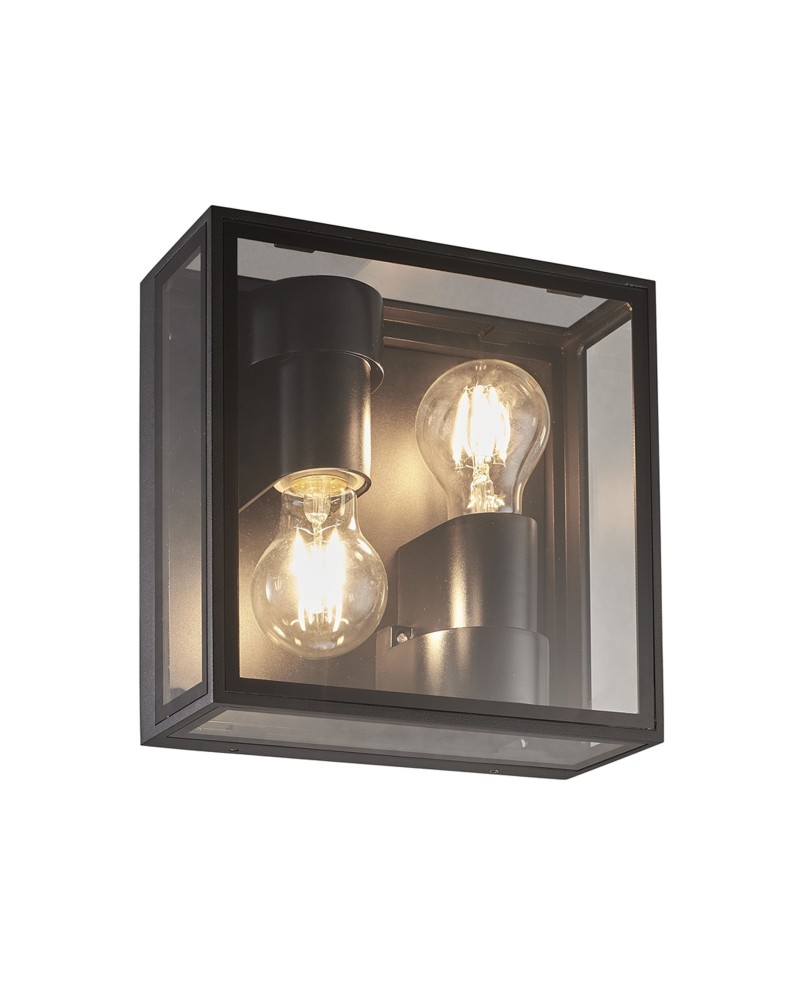 VERBIER * PLAFÓN EXTERIOR GRIS OSCURO  IP65 - 2L*E27